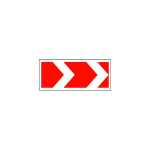 Знак 1.34.1 Направление поворота (2 стрелки) 1160х500 мм тип А с инженерной пленкой